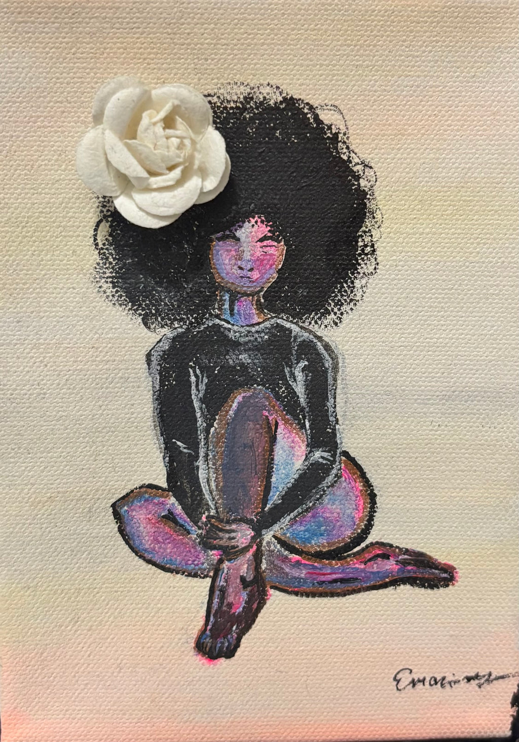 “White rose, Autumn Leaves”